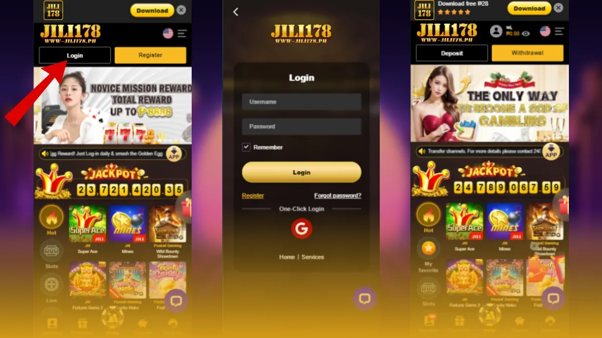 Jili178 Login Form
